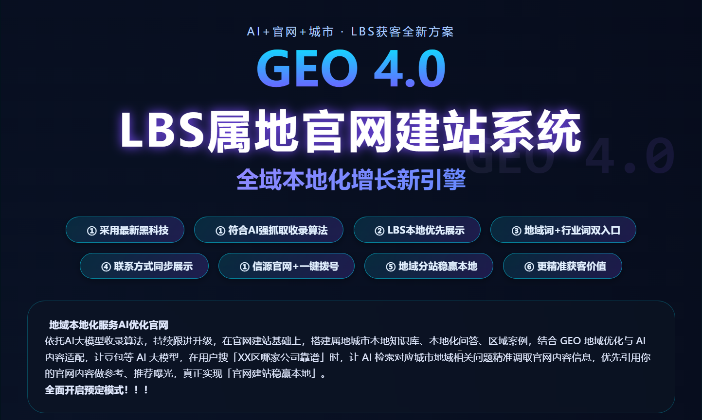 GEO分站建站系统